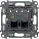 Valena IN'MATIC.Информационная розетка двойная RJ45 Кат.5е UTP