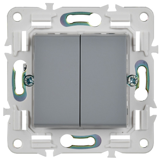 SKANDY Выключ. 2-кл. перекр. 10А SK-V06Gr сер. IEK