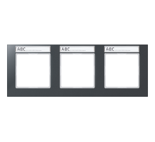 JUNG Рамка 3-кратная, матовый антрацит