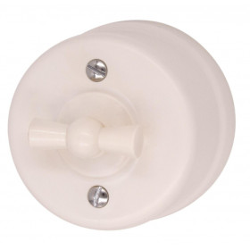 BIRONI Лизетта Пластик Песочное золото Выключатель перекрестный 1-кл