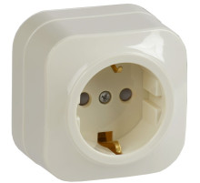 IEK GLORY РСш20-3-ХК Розет. 1-ая с з/к и з/ш о/у 16А GLORY крем.