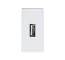 Simon 27 Мех Белый Разъём USB тип А, узкий, винты