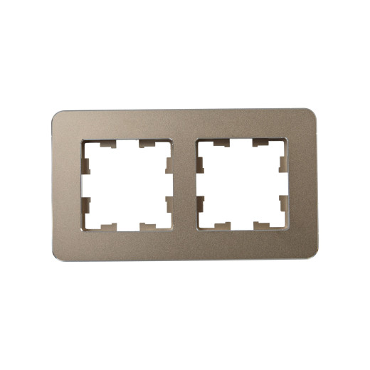 BRITE Рамка 2-мест. РУ-2-1-Бр металл латунь RE IEK