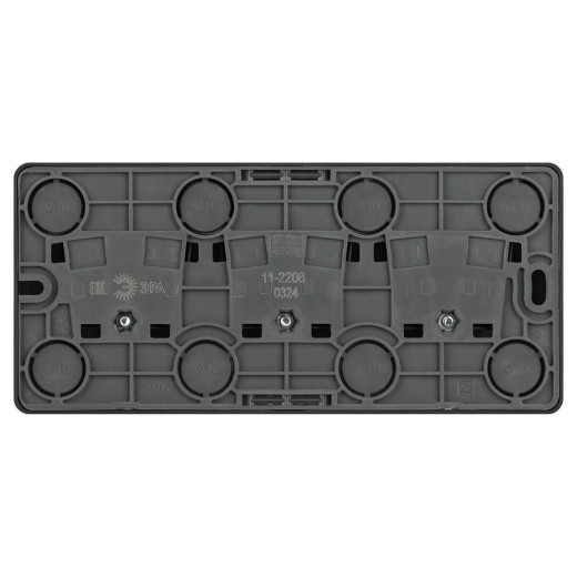 Розетка ЭРА Эксперт 11-2208-05 тройная с заземлением 3х2P+E Schuko IP20 16A-250В ОУ антрацит