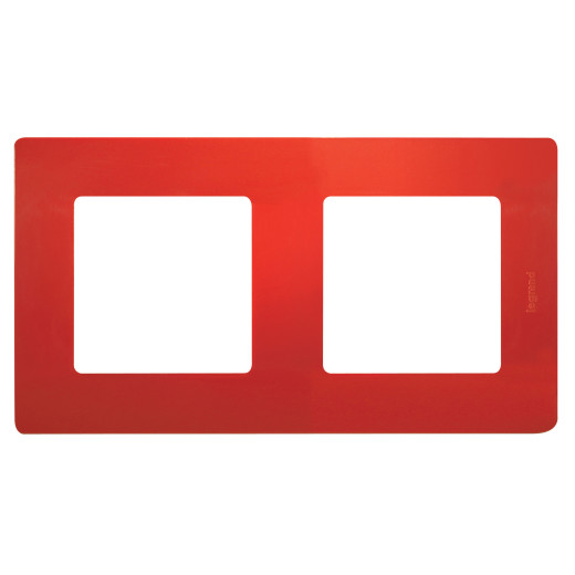 Рамка 2 поста - Legrand Etika - красный