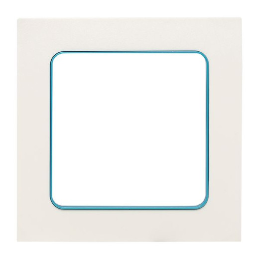 Стокгольм Рамка 1-местная белая с линией цвета синий EKF PROxima
