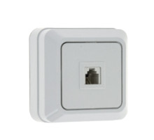 EKF Рим Розетка Phone 1-мест. бел..