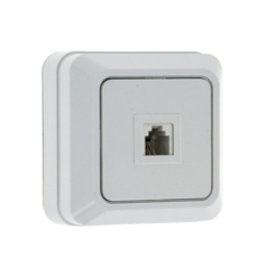 Розетка Phone 1-мест. бел. Рим EKF PROxima