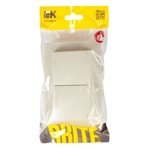 BRITE Роз. 2-я с кр. 16А в сб IP44 РСбш12-3-44-БрКр беж. IEK