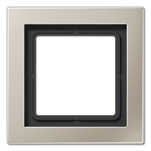 Рамка для вертикальной и горизонтальной установки, 1 пост, металл, нержавеющая сталь, LS Design