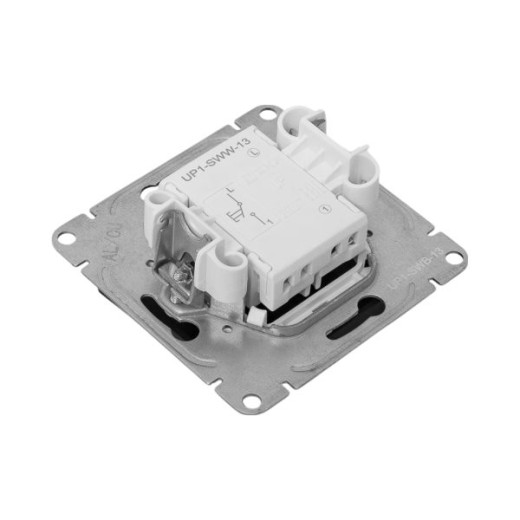 Механизм выключателя, одноклавишный, кнопочный, чёрный Эпика EKF