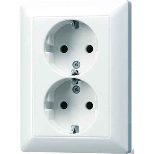 DIY EcoProfi Бел Розетка 2-я с/з литая (моноблок)