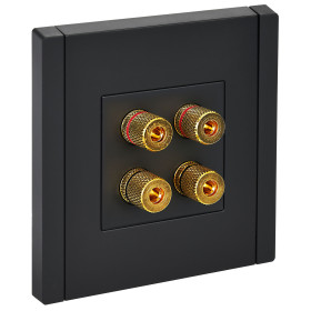 IEK FORTE&PIANO Черный Аудиорозетка 4-мест. FP139