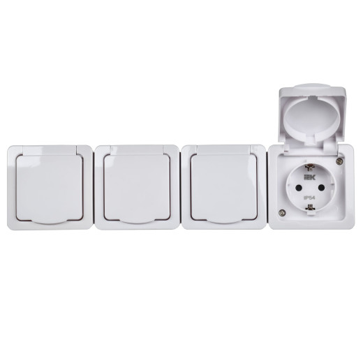 РСб24-3-ГПБб роз 4м с з/к о/у IP54 (белый) ГЕРМЕС PLUS