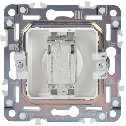 SKANDY Роз. TV оконечная SK-A12W арк. бел. IEK