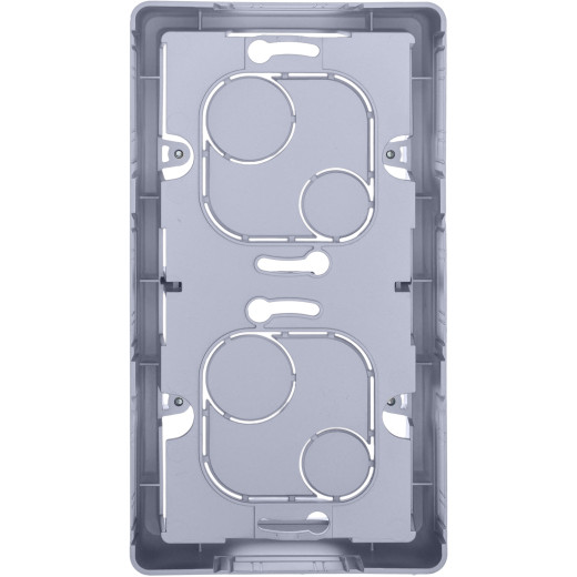 Коробка для накладного монтажа 2 поста - Legrand/Daccord Inspiria - алюминий