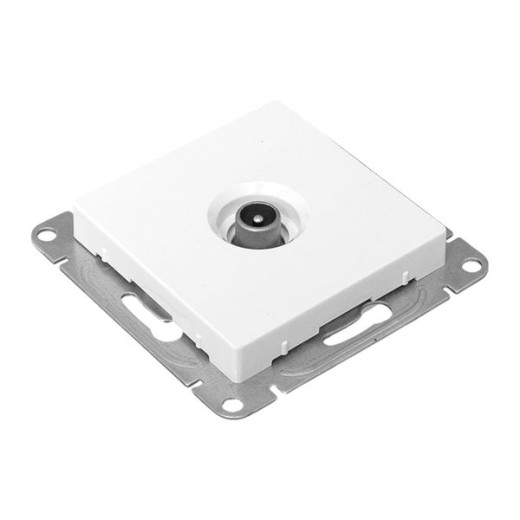 Механизм розетки TV, опроходная, белый Эпика EKF