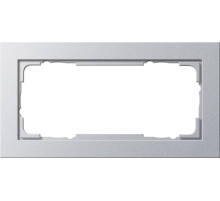 Gira E2 Алюминий Рамка 2-ая без перегородки