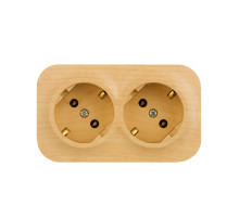 Legrand Quteo IP 20 Дерево Розеточный блок с предварительным подключением 2 x 2К+З без шторок - 16 A - 250 В~.