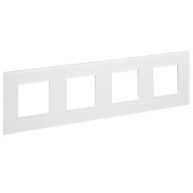 IEK SKANDY Стекло Арктический белый Рамка 4-ая SK-F24W