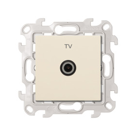 Simon 24 Слоновая кость Розетка TV проходная