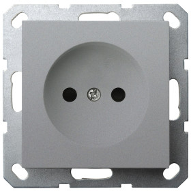 Jasmart G Алюминий Розетка б/з со шторками 16A 250V~