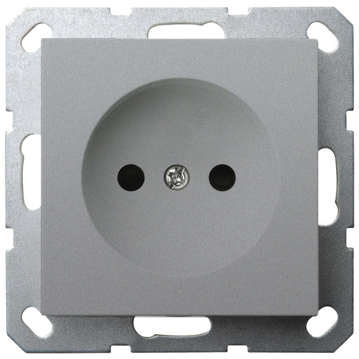 G Алюминий Розетка б/з со шторками 16A 250V~