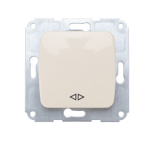 KRANZ DEA Выключатель (переключатель) 1кл перекрест. с/у 10А меx. бежевый