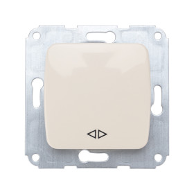 KRANZ DEA Выключатель (переключатель) 1кл перекрест. с/у 10А меx. бежевый
