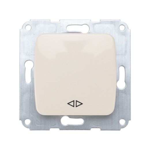 DEA Выключатель (переключатель) 1кл перекрест. с/у 10А меx. бежевый KRANZ