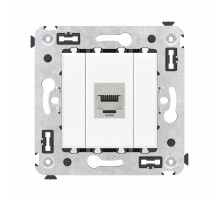 DKC Avanti Компьютерная розетка RJ-45 без шторки в стену, кат.6 одинарная экранированная, 