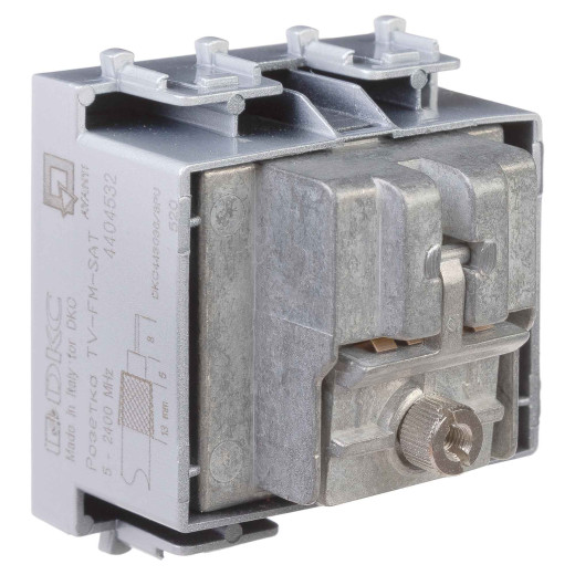 Розетка TV-FM-SAT модульная, Avanti, закаленная сталь, 2 модуля