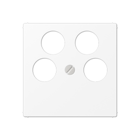 JUNG A Flow/A 550 Белый матовый Крышка для розетки TV-SAT с 4-мя гнёздами