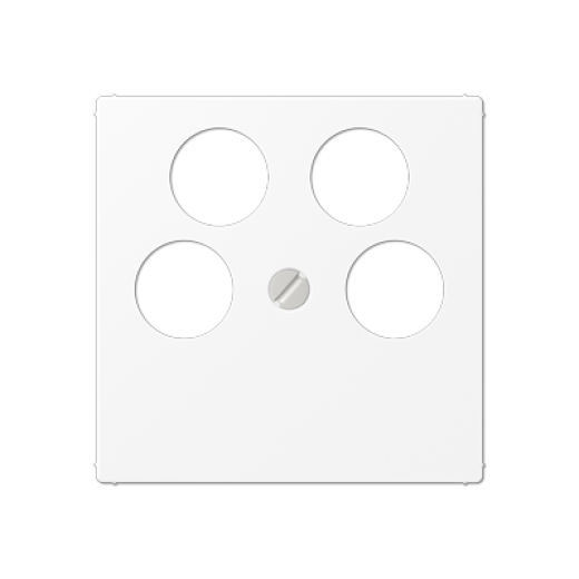 Крышка для SAT-TV розетки с 4-мя гнёздами (Ankaro), термопласт, белый матовый