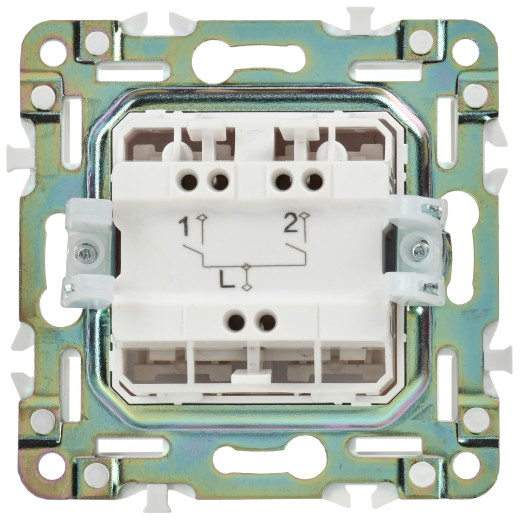 SKANDY Выключ. 2-кл. 10А SK-V04W арк. бел. IEK