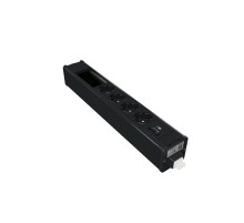 Schneider Electric Unica System+ Блок 4хРозетка (2К+З) + 2xUSB A/C + место (45х90) под VDI АНТРАЦИТ