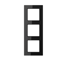 JUNG A creation Стекло Черное Рамка 3-ая