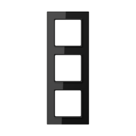 JUNG A creation Стекло Черное Рамка 3-ая