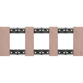 BT Living now Медь Рамка немецкий стандарт 3 поста (2+2+2 мод).