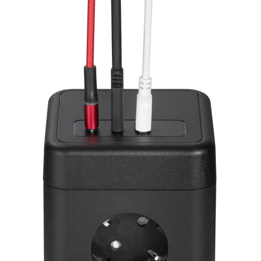 DOMINIC Удлинитель У08K 1,5м 3х1мм2 USB A+C 20Вт чер IEK