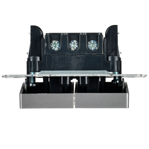 BRITE Выключ. 2-кл. с инд. отел. 10А ВС10-2-9-БрС сталь IEK