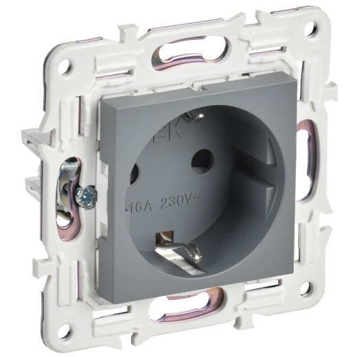 SKANDY Роз. с з/к/ш 16А б/к SK-R06Gr сер. IEK