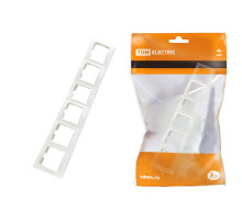 TDM Рамка 6 постовая горизонтальная белая 