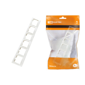 TDM Рамка 6 постовая горизонтальная белая 