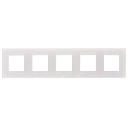 SKANDY Рамка 5-мест. SK-F25W стекло арк. бел. IEK