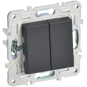 IEK SKANDY Титан Выключатель 2-клавишный проходной 10А SK-V05T