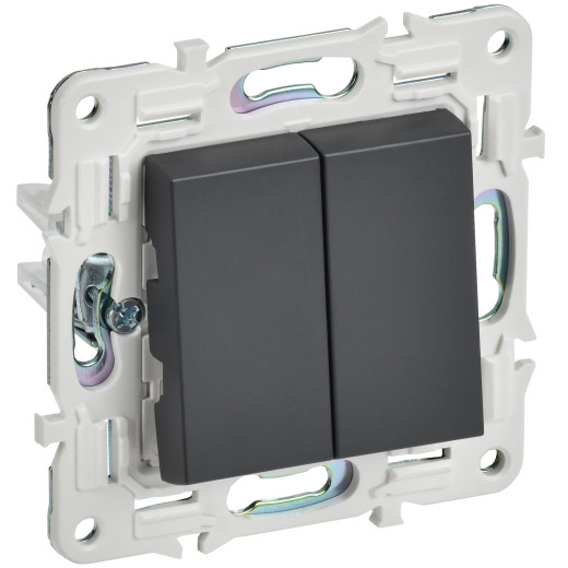 SKANDY Выключ. 2-кл. прох. 10А SK-V05T титан IEK