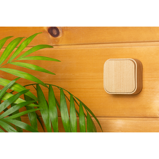 Выключатель одноклавишный - Legrand Quteo - IP20 10А 250В винтовые зажимы накладной монтаж - дерево