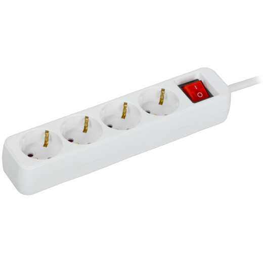 UMA Удлинитель У04К 4 места 3м 3х1,5мм2 16А бел. IEK