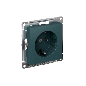 Systeme Electric AtlasDesign Изумруд Розетка с заземлением со шторками, 16А, мех., быстрозажим. клем.